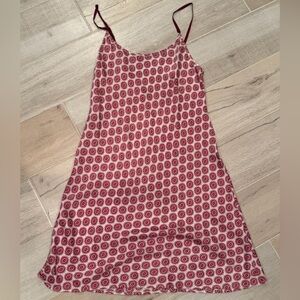 Victoria's Secret Pink and White Patterned Silk Dress